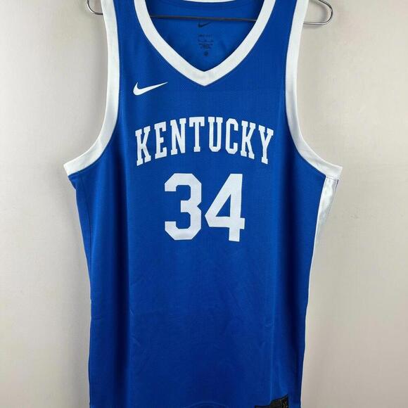 Nike Kentucky Wildcats #34 Easley Jersey XL 2024 NCAA Basketball Blue Dri-Fit - Picture 1 of 8